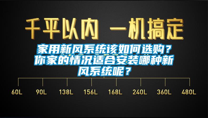 家用新风系统该如何选购？你家的情况适合安装哪种新风系统呢？