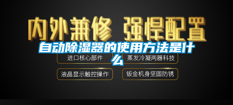 自动除湿器的使用方法是什么