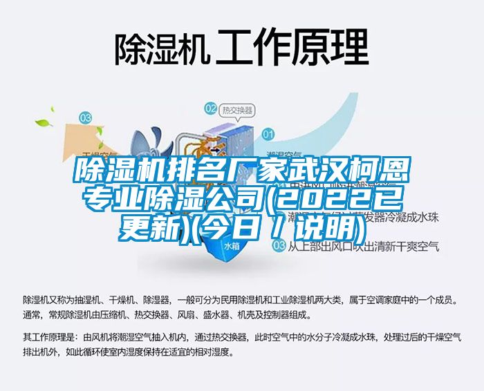 草莓视频APP在线排名厂家武汉柯恩专业除湿公司(2022已更新)(今日／说明)